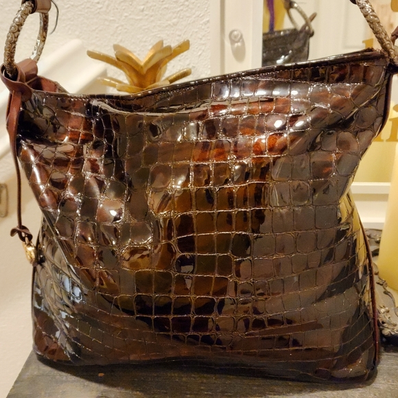 Brighton Embross Snake Print Shoulder Bag - Picture 5 of 15